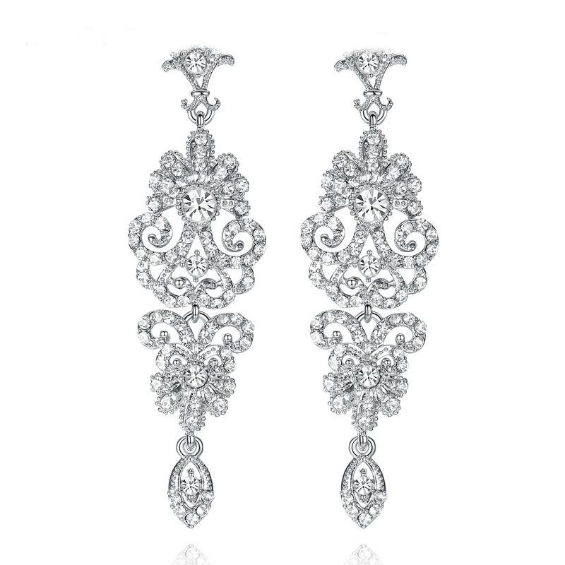Floral Long Drop Earrings