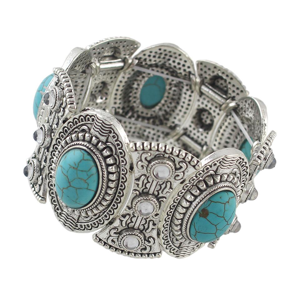 Aqua Stone Big Statement Bracelets